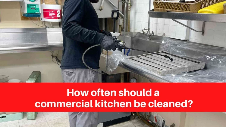 commercial kitchen walls and floors should be cleaned using